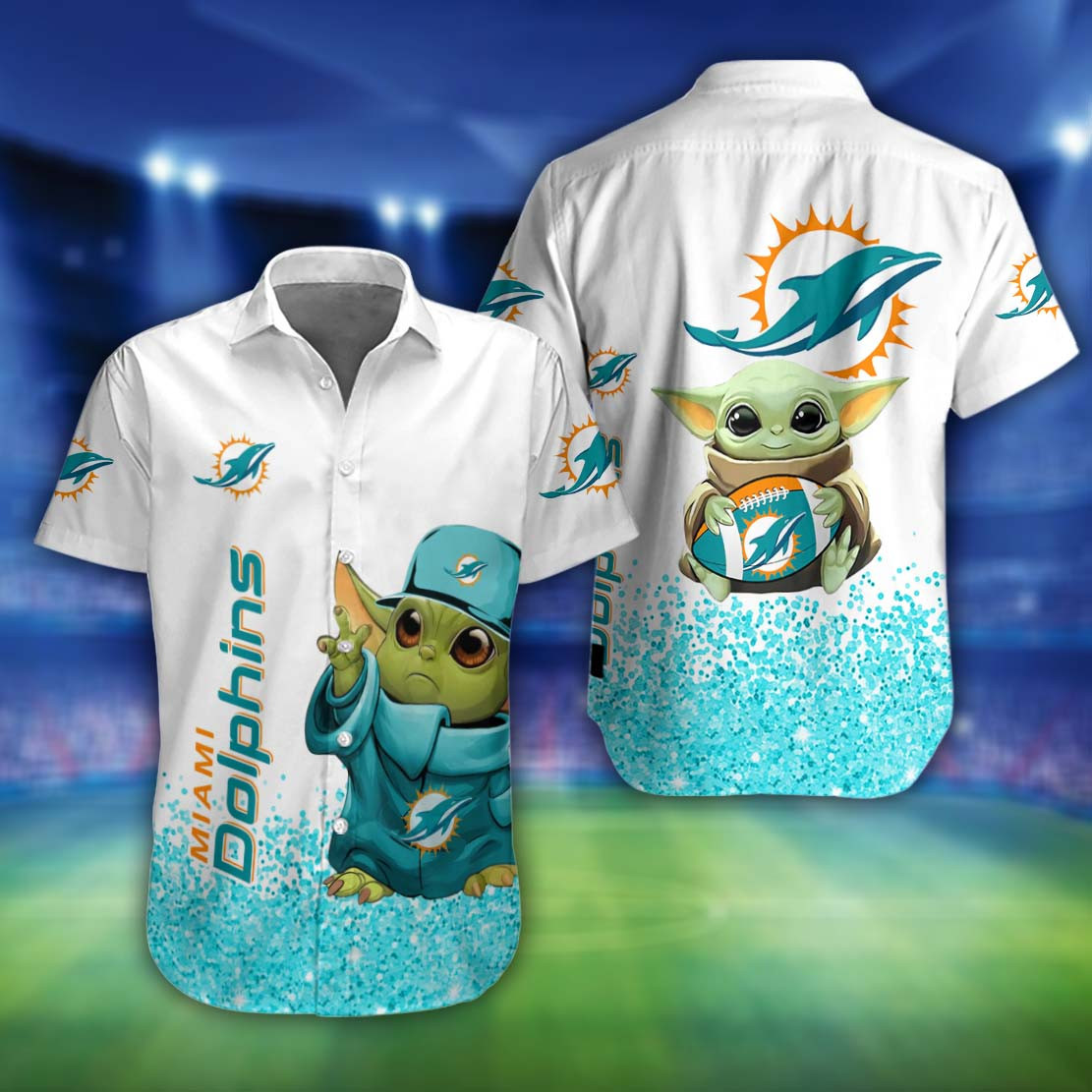 Miami Dolphins Button Shirts Bg89