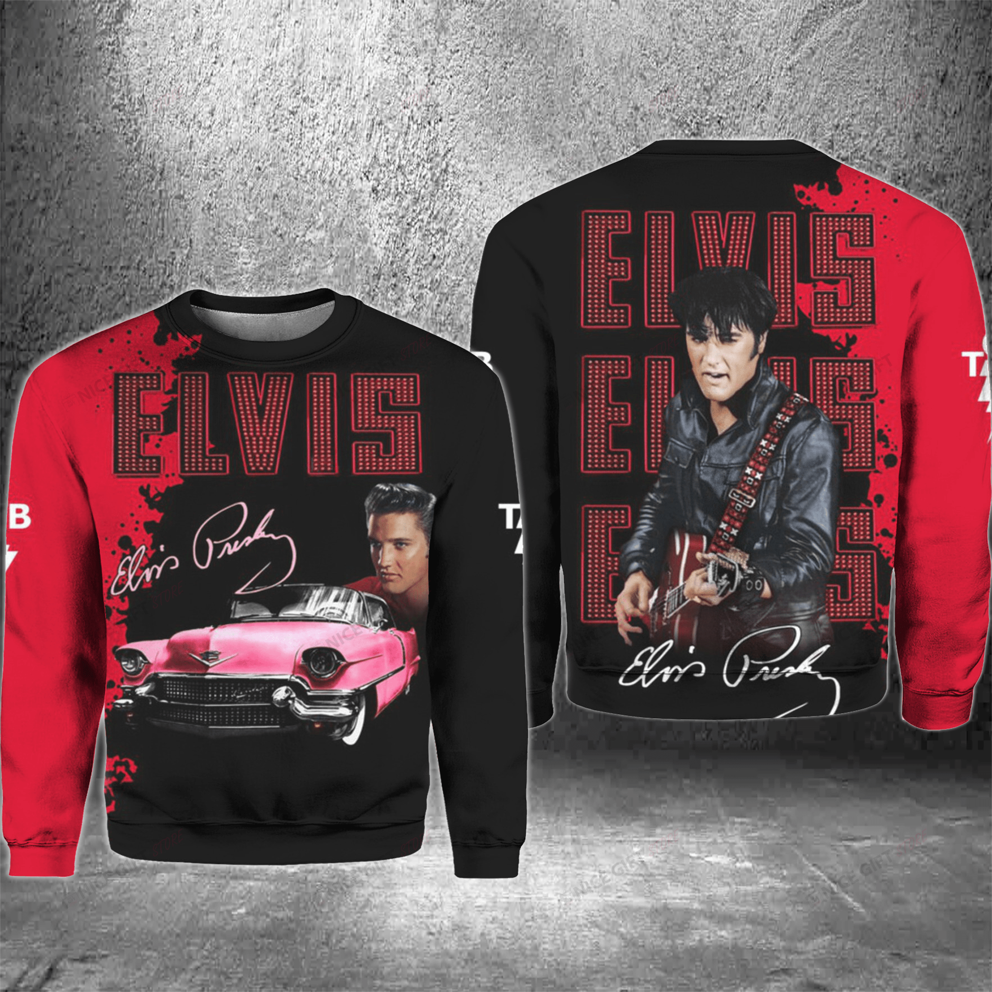 Elvis Presley Crewneck Sweatshirt 3Cs-T3Z7