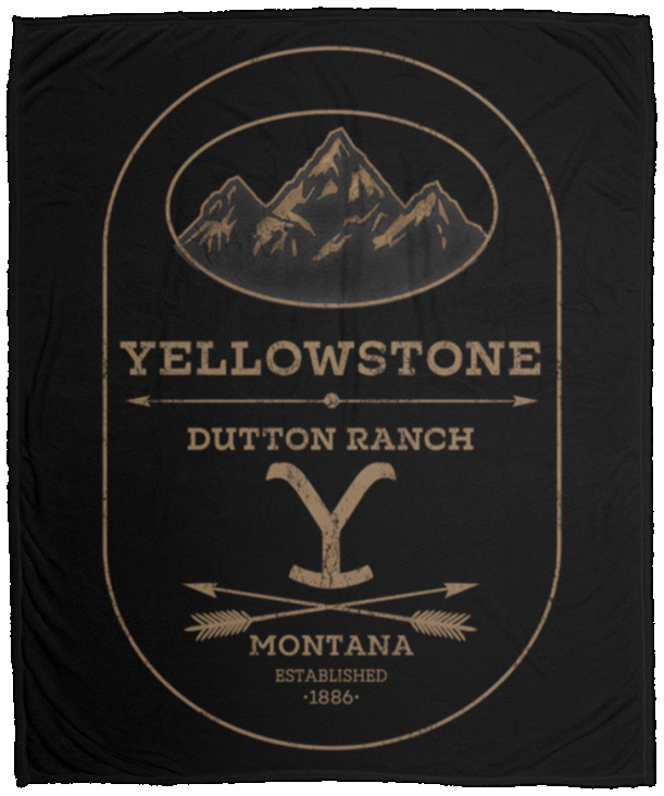 Yellowstone Dutton Ranch Label Blanket 50X60 Fleece Blanket