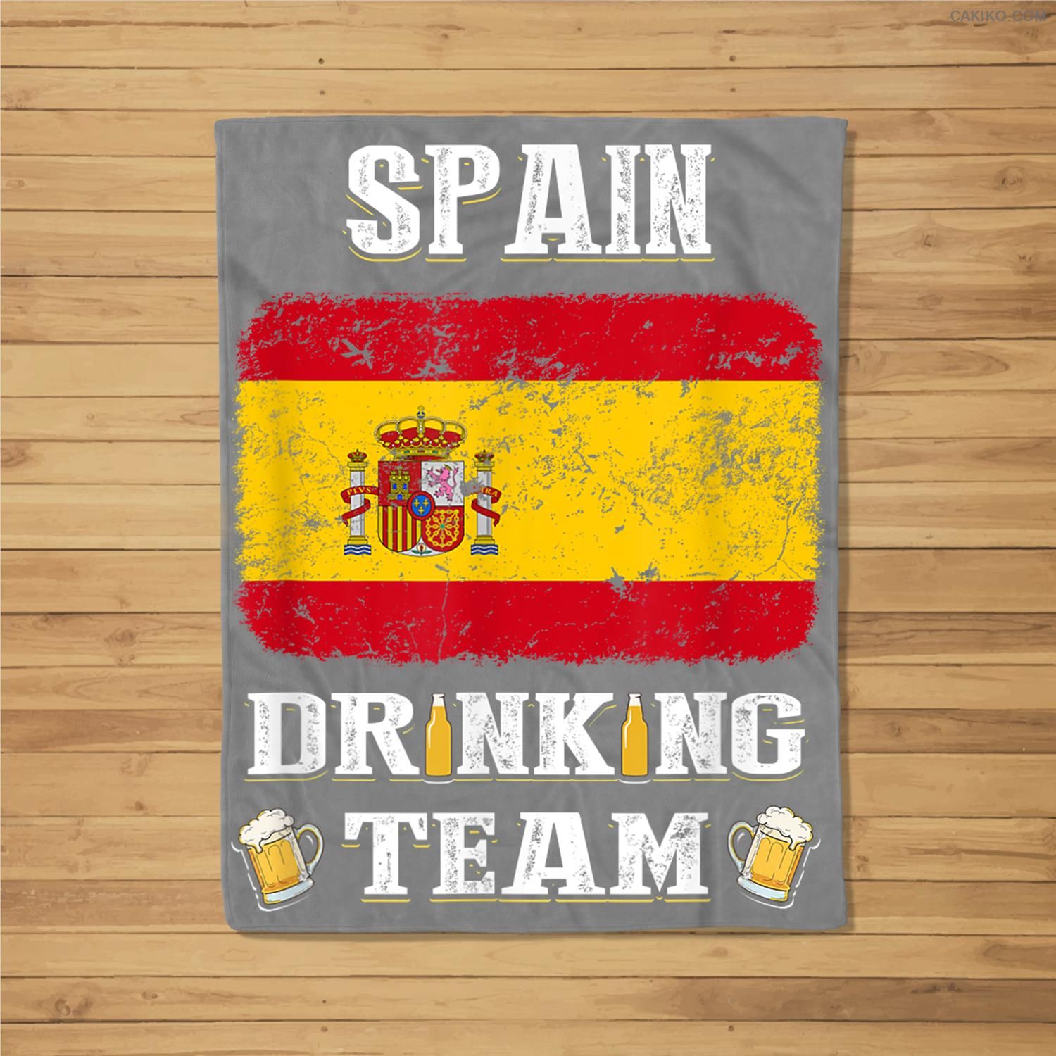 Spain Drinking Team Funny Beer Fleece Blanket