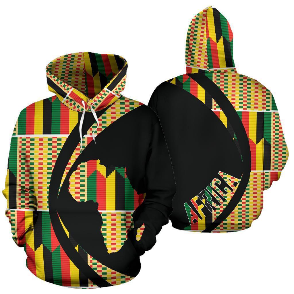 Greek Life Hoodie – Kente Cloth – Jamaican Concept Pullover – Circle Style