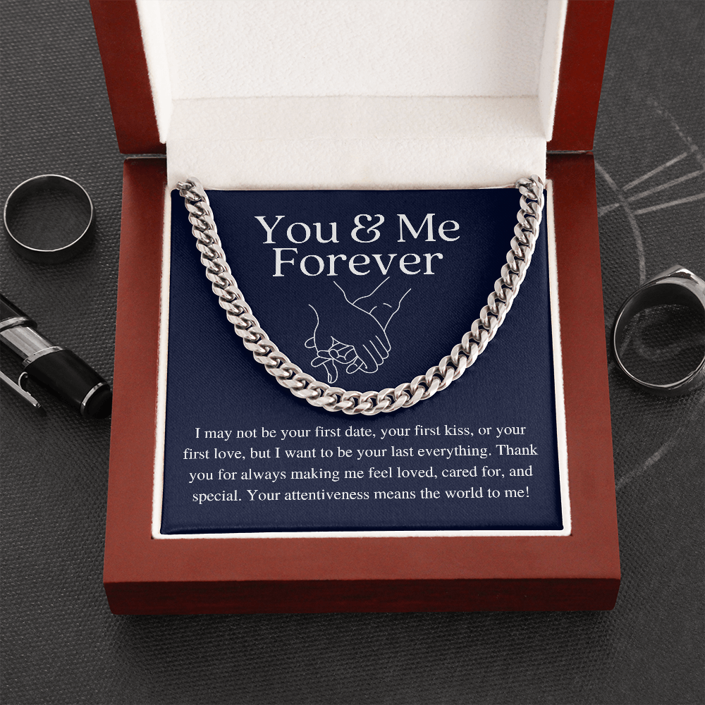 You & Me Forever- Cuban Link Chain Necklace