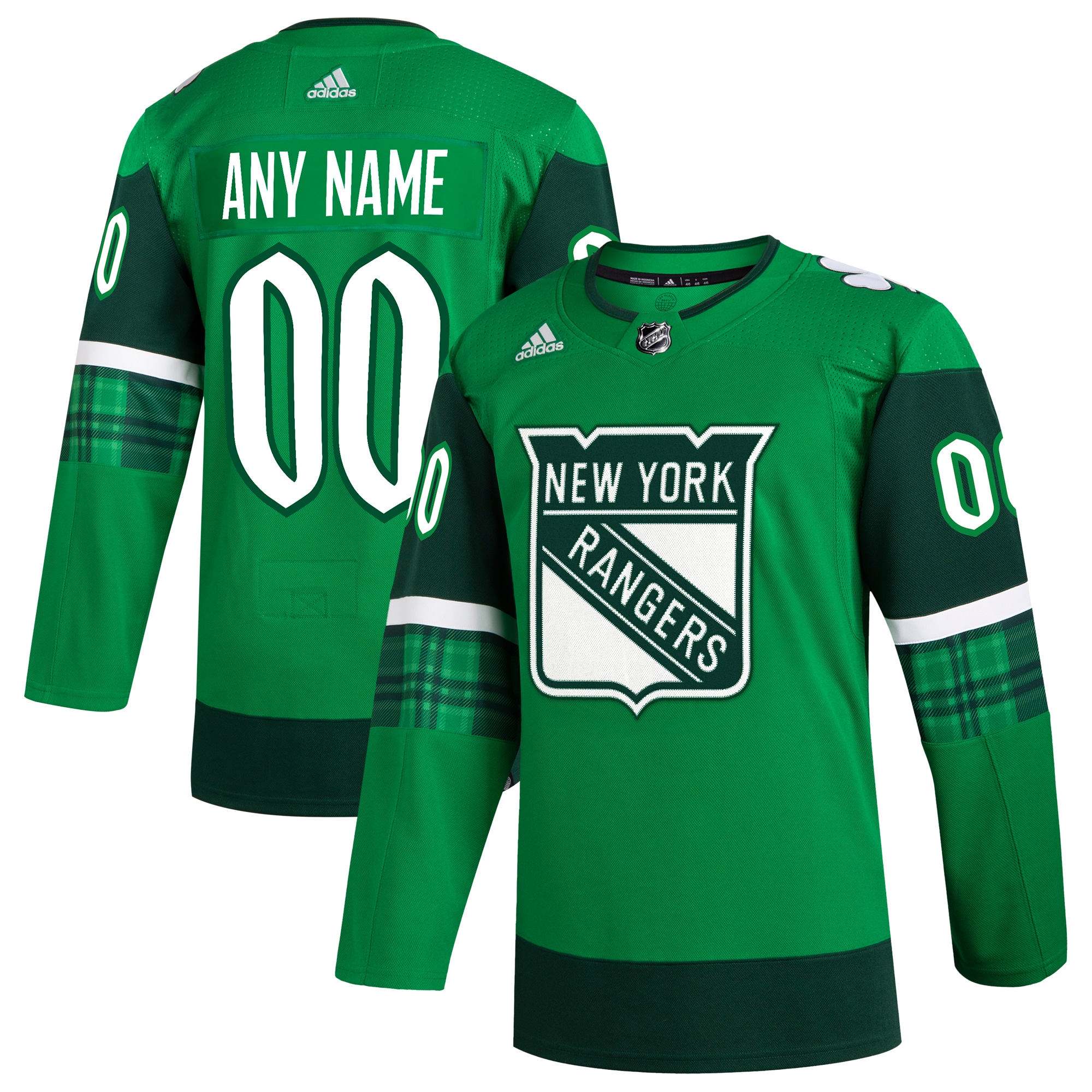 New York Rangers St. Patrick's Day Authentic Custom Jersey – Kelly Green