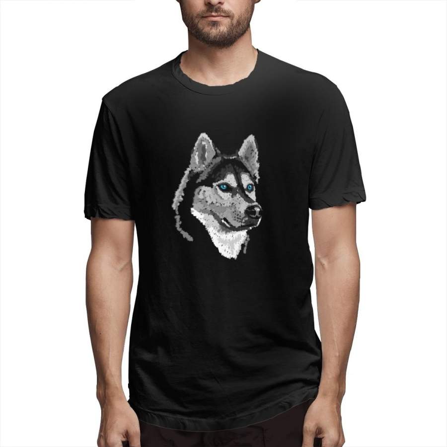 Fashion Summer Men;s Cotton T-shirt Cool Husky Graphic T-shirt Printed Plus-size Men’s T-shirt Summer Tops