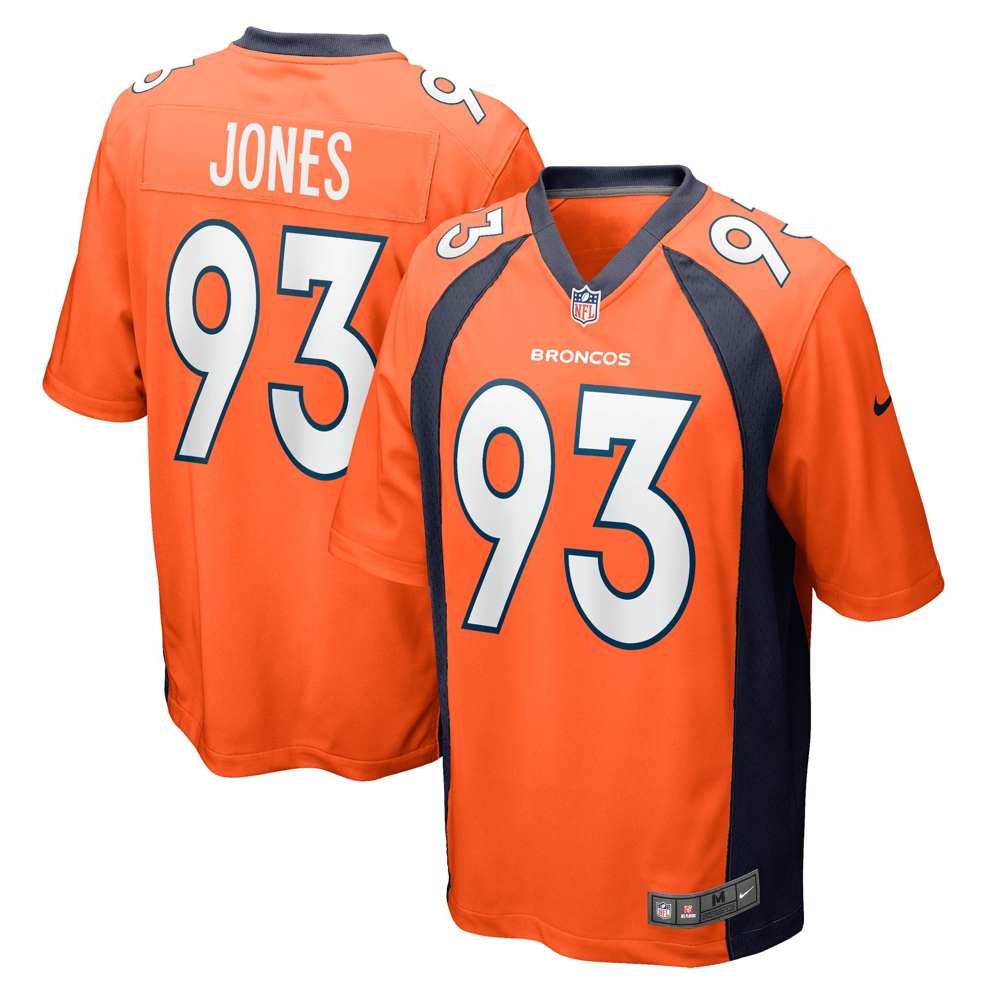 Troy Jones Denver Broncos Game Jersey – Orange