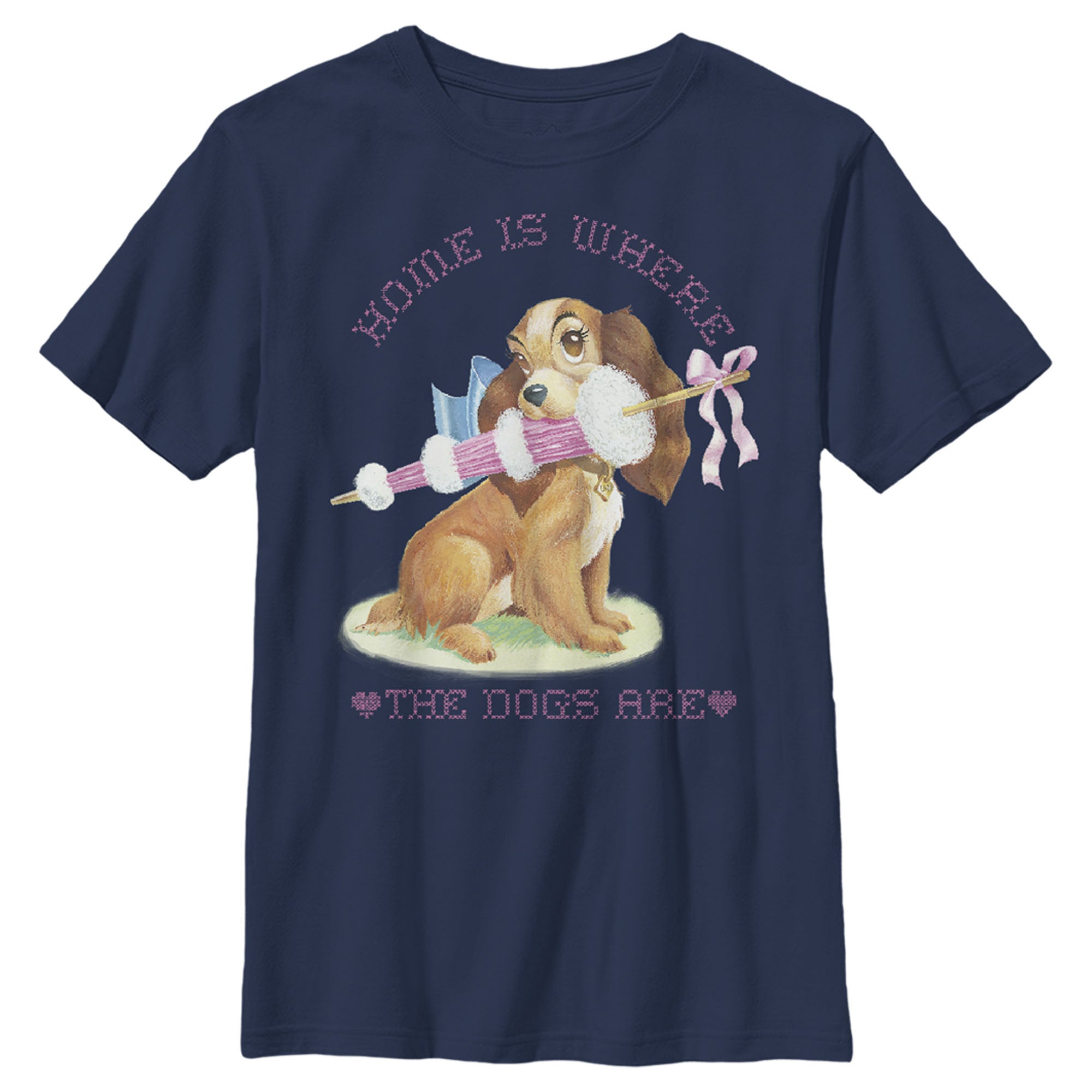 Boy’S Lady And The Tramp Home Is Where The Dogs Are T-Shirt