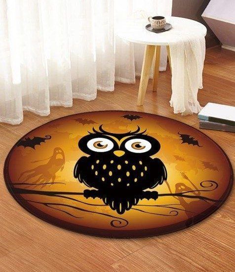 Halloween Owl GE4616 Round Rug  CYSI2907