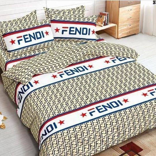 Fendi 18 Duvet Cover Bedroom Luxury Brand Quilt Bedding Set