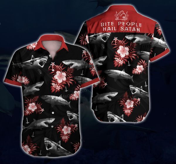 Shark Hawaii Button Shirt MCL252006Q14VT