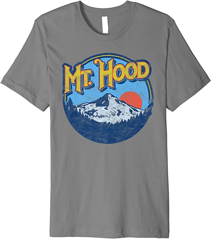 Vintage Mt Hood Oregon Nature & Outdoors Retro Graphic Premium T-Shirt