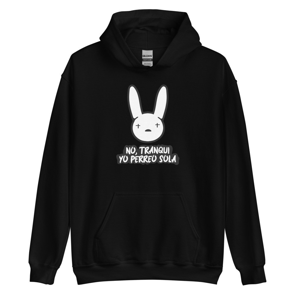 Bad Bunny Merch Bad Bunny Yo Perreo Sola Pullover Hoodie