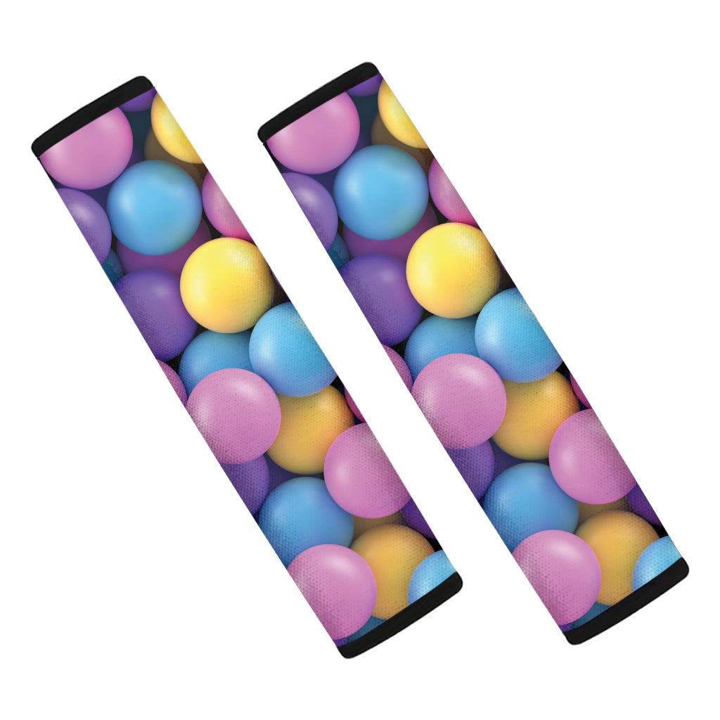 Sweet Candy Ball Pattern Print Car Seat Belt Covers