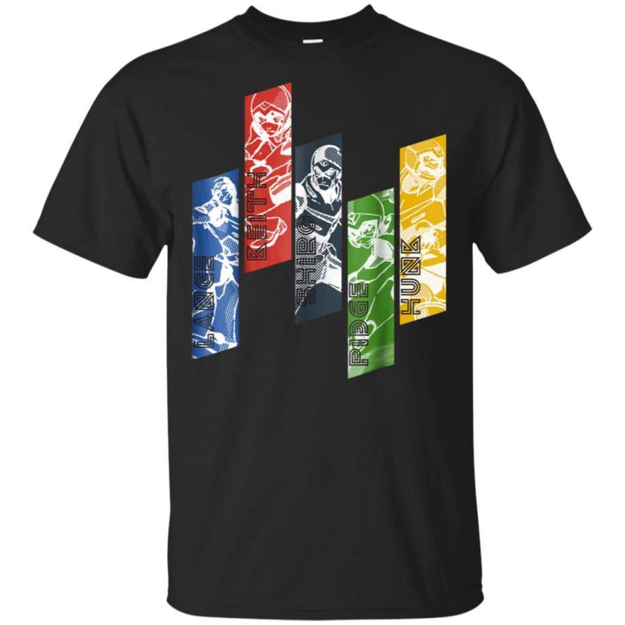 Voltron Legendary Defender 5 Lions with Names T-Shirt