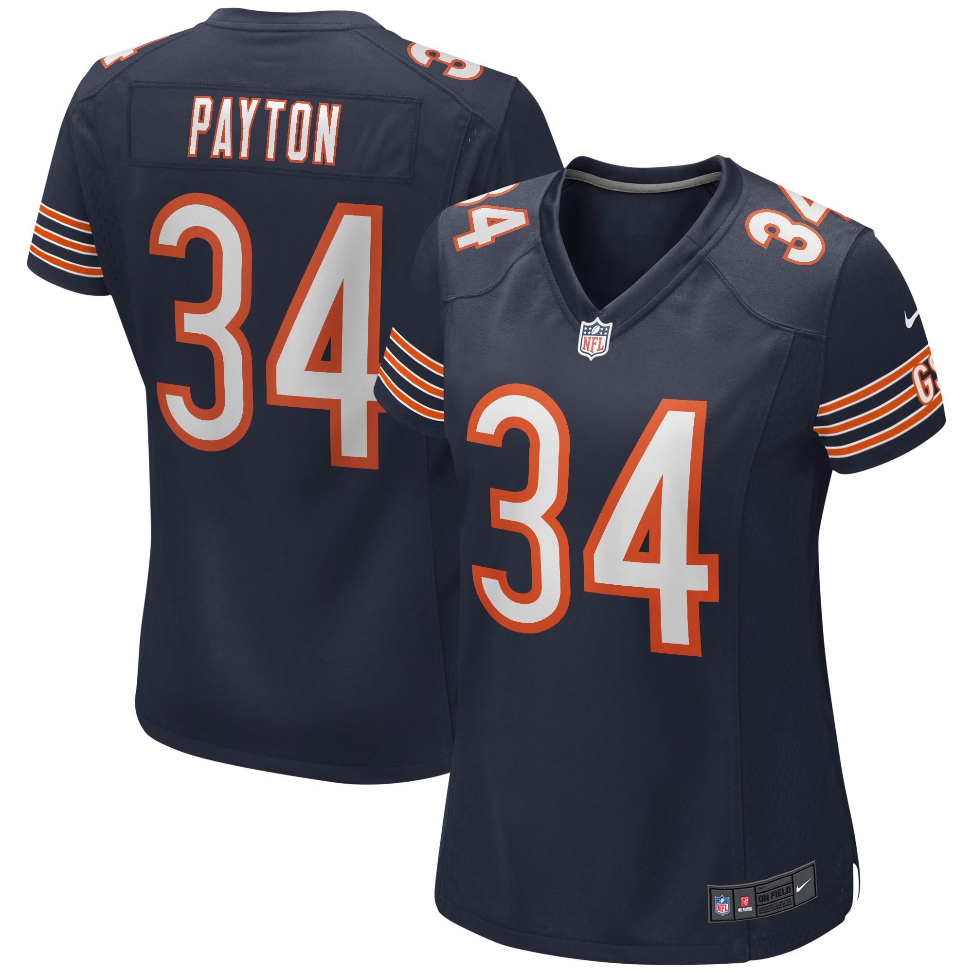 Walter Payton Chicago Bears Women's Game Retired Player Jersey – Navy