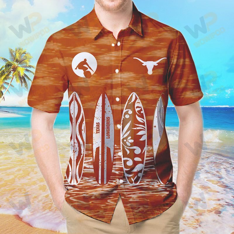 Texas Longhorns Hawaiian Shirt and Beach Shorts 265 L1MTH1606