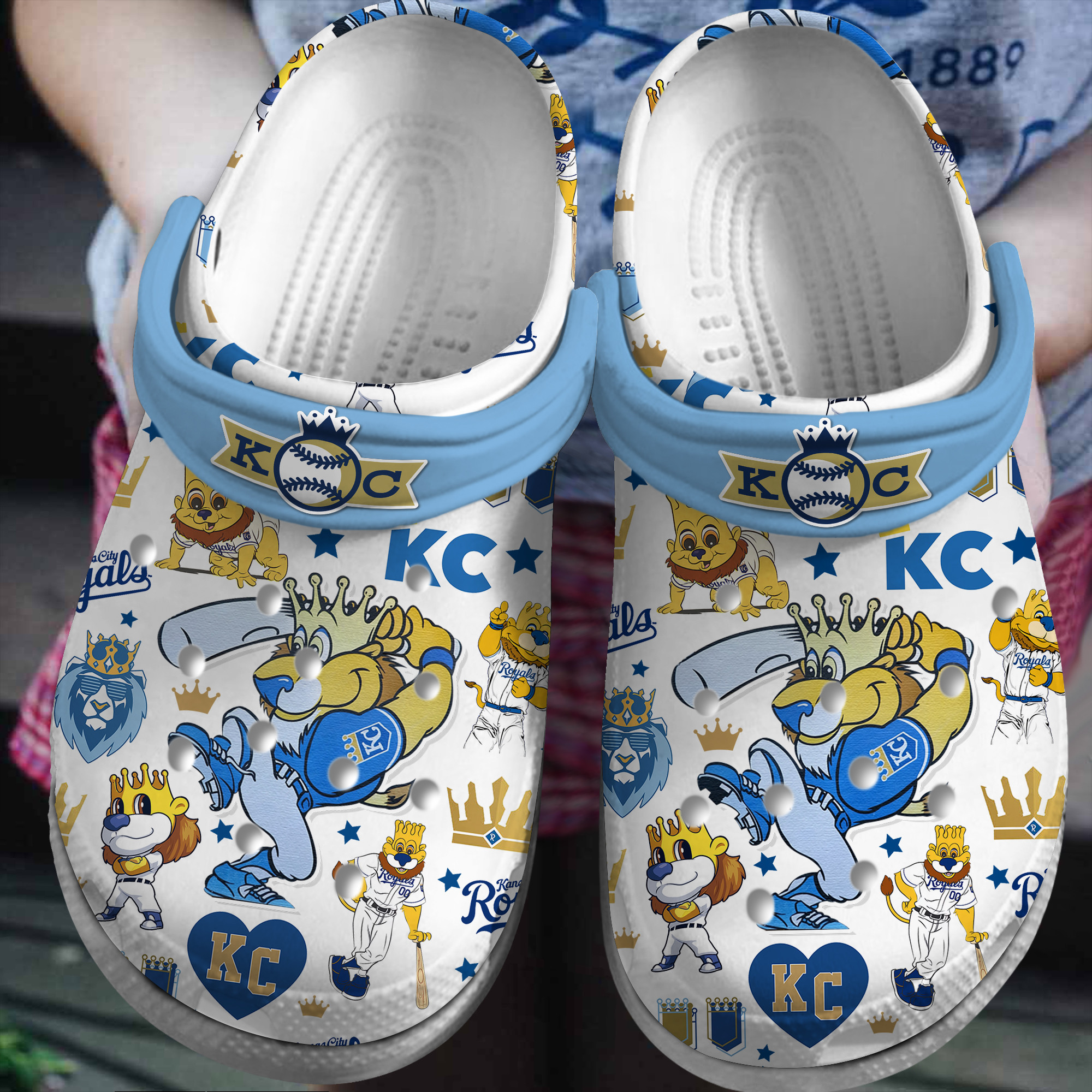 Kansas City Royals Baseball MLB Sport Crocss Crocband Clogs Shoes Comfortable For Men Women and Kids