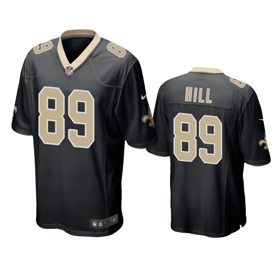 New Orleans Saints Josh Hill Game Black Mens Jersey