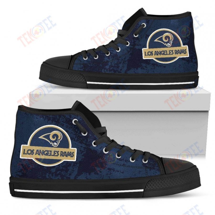 Mens Womens Los Angeles Rams High Top Shoes Jurassic Parktop Quality TMT538