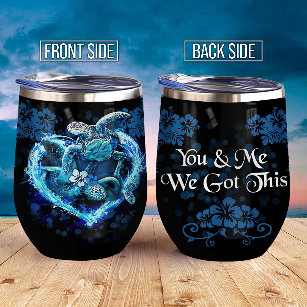 Turtle Couple Acaa2209005Z Wine Tumbler