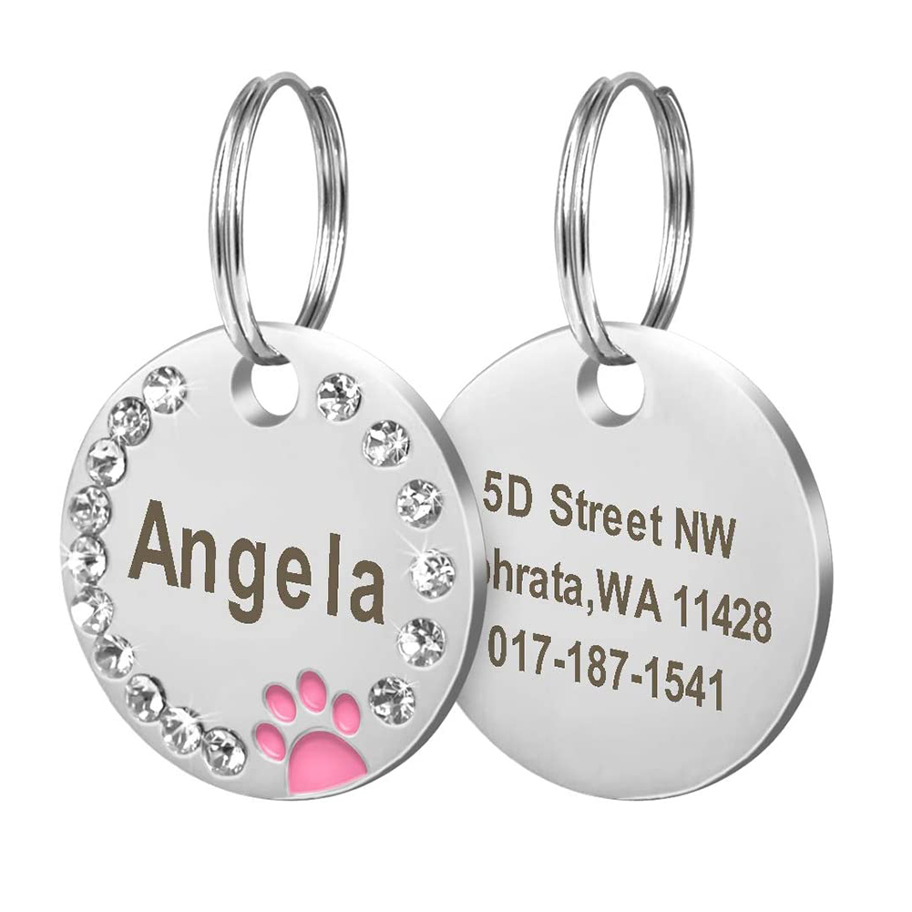 Anti-lost Dog Collars Dog Name ID Tags Gifts for Dog Lovers Pet Collar Tags for Dog Owner Engraved Pet Tag New Puppy Tag Gifts alx