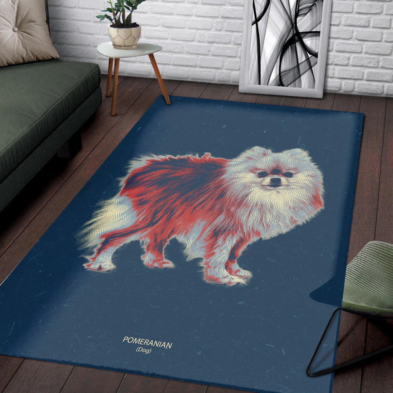 Pomerania Area Rug Living Room Rug Christmas Gift Us Decoration