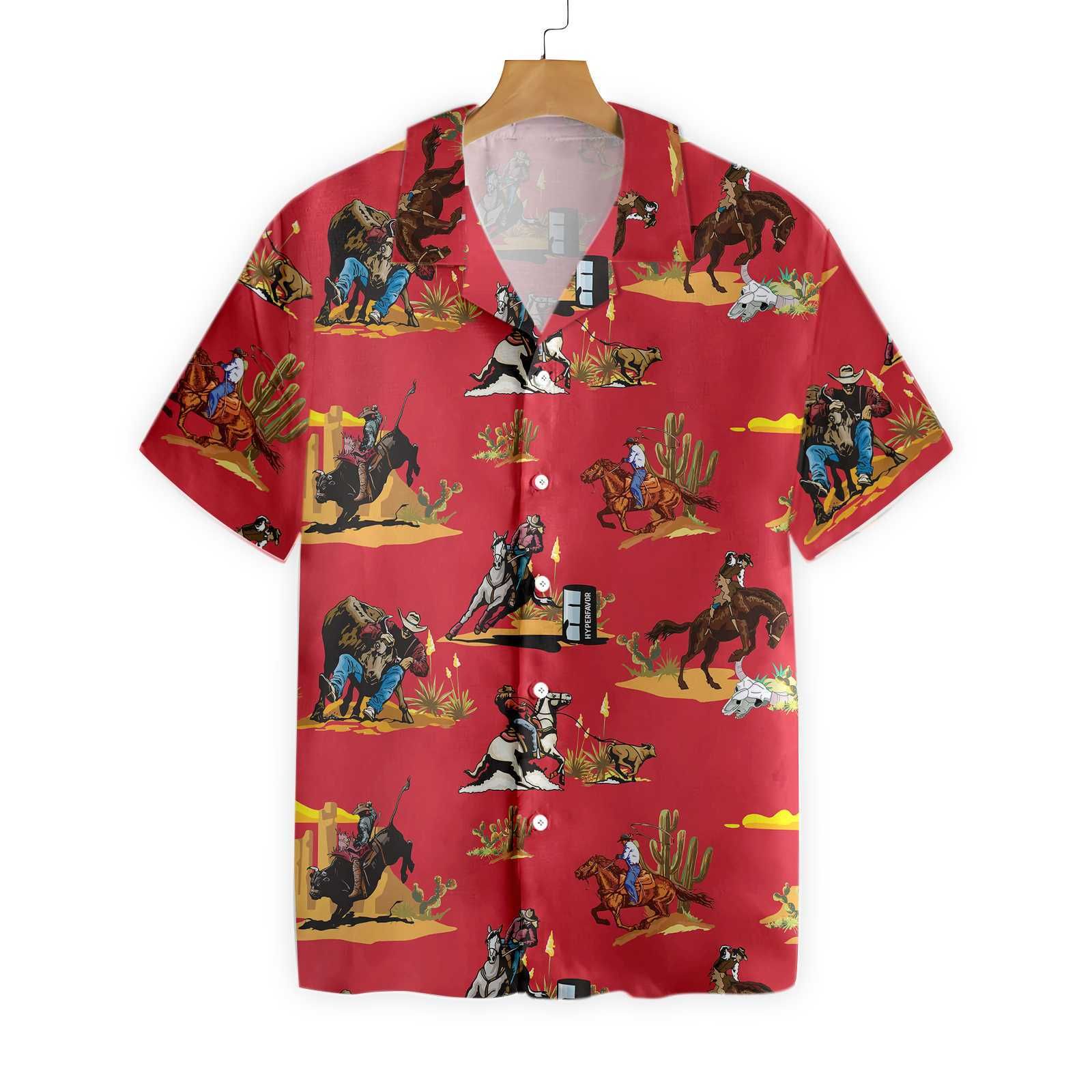 Rodeo Seamless Pattern 1902 Hawaii Shirt Ha7882