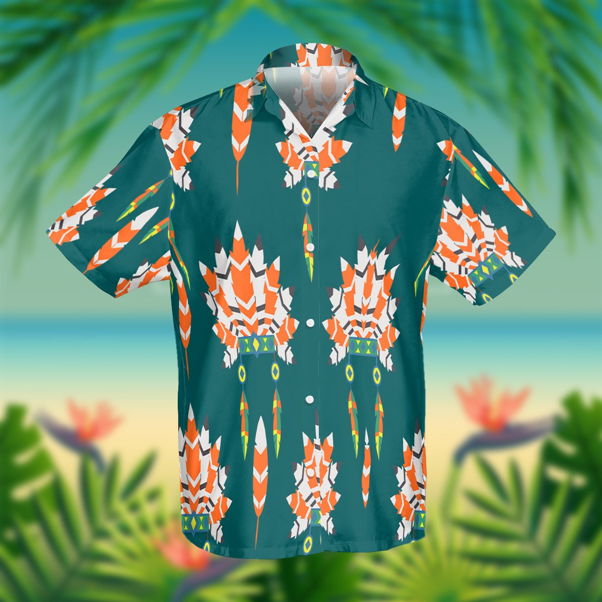 Orange Chie Fhat Native American Hawaii Shirt Ha66174