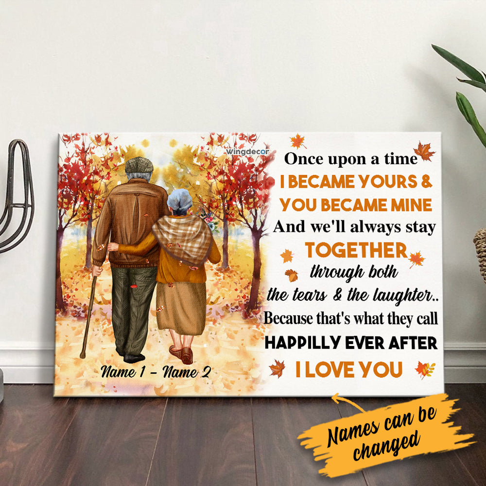 Personalized Fall Halloween Couple Love Poster Ag125 24O34