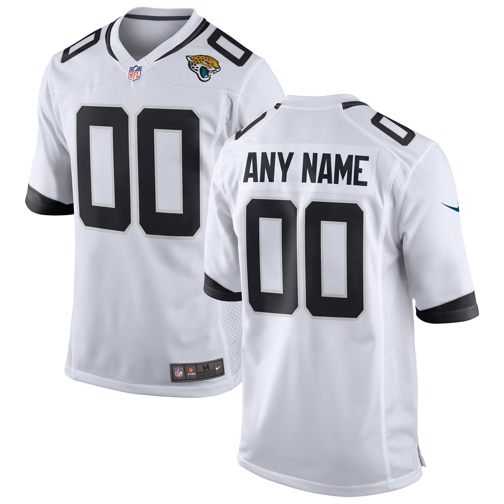 Youth Jacksonville Jaguars White Custom Game Jersey