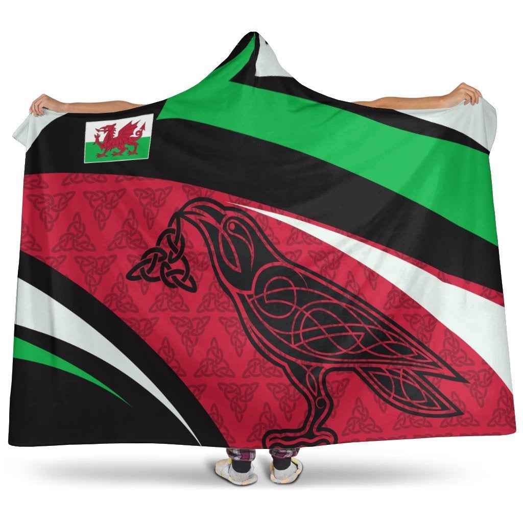 Wales Celtic Hooded Blanket Legend Of Wales ( Color )