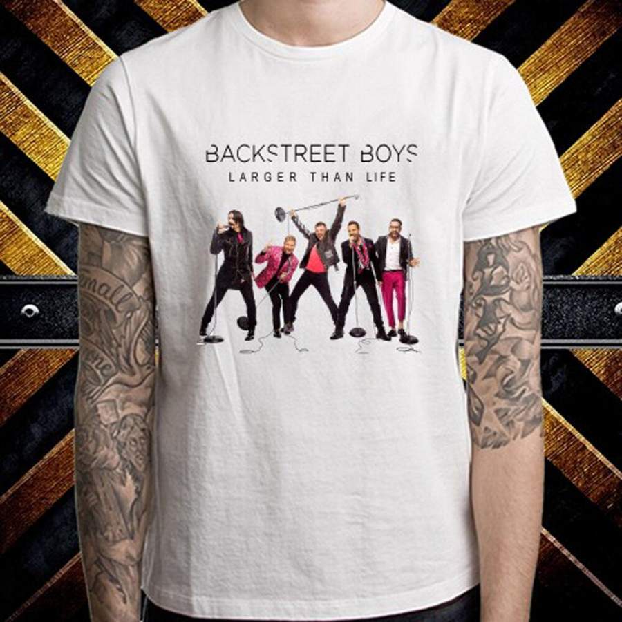 Backstreet Boys Larger Than Life Tour Men’s White T-Shirt