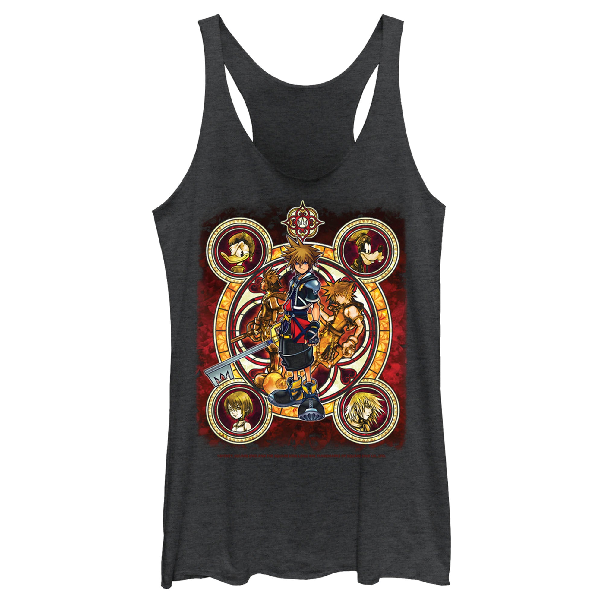 Women’S Kingdom Hearts 2 Stained Glass Art Racerback Tank Top