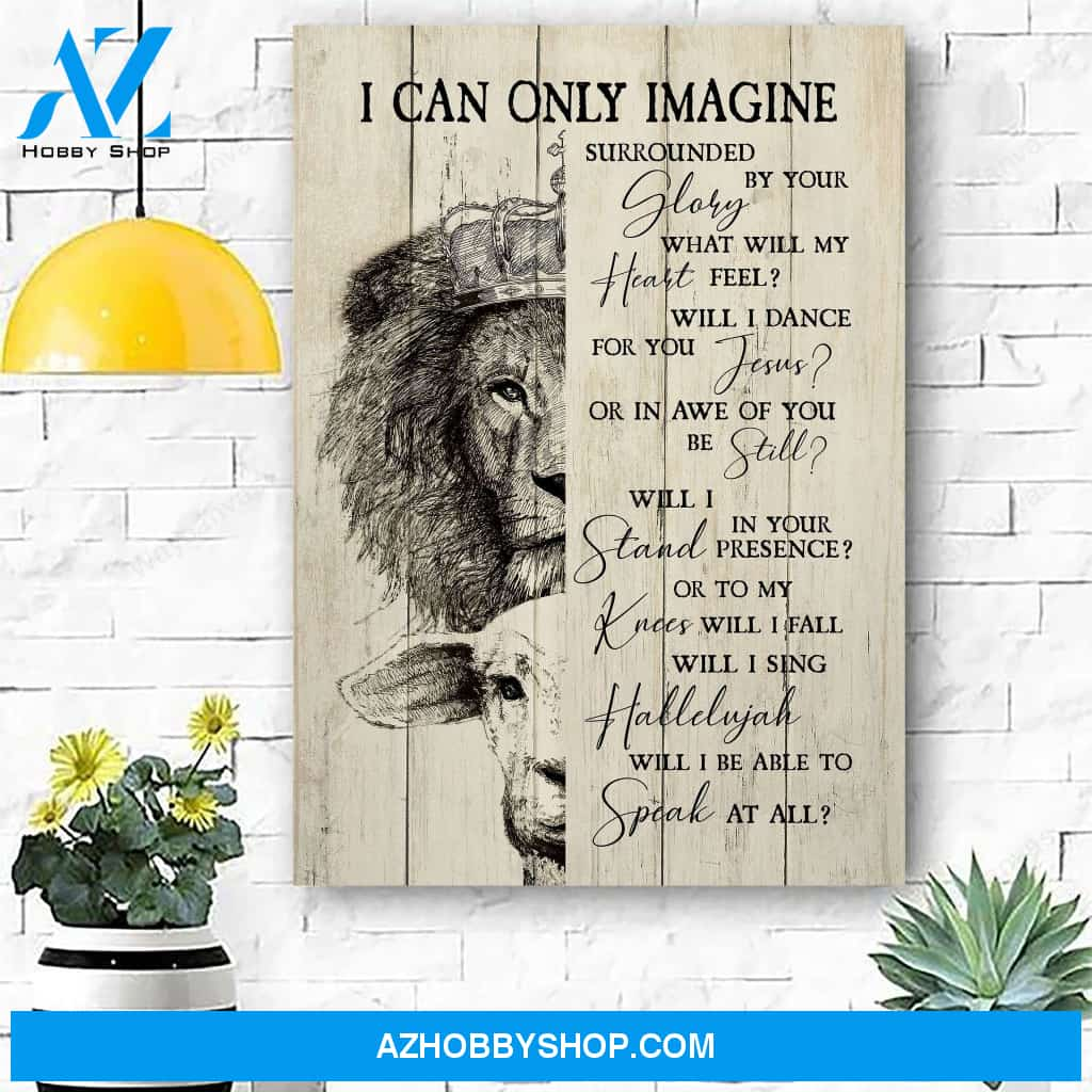 The Lamb And Lion – I Can Only Imagine – Jesus Portrait Canvas Prints