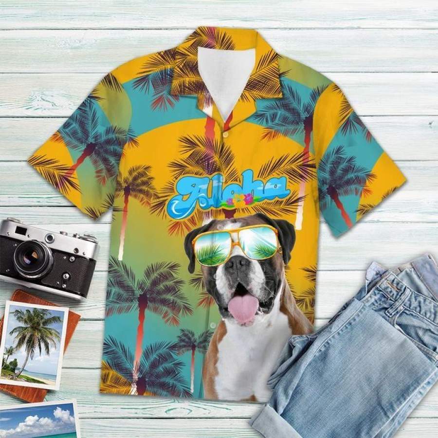 Boxer Aloha Hawaiian Shirt Ha50444