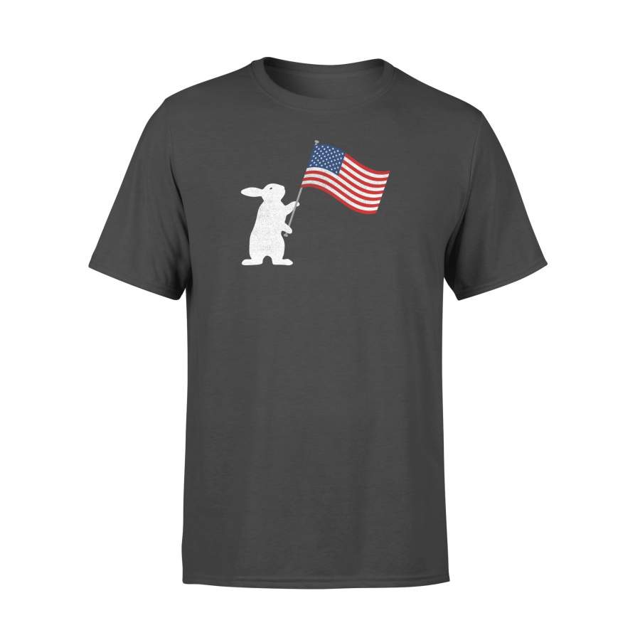 Cute Rabbit Usa Flag World War Champs July 4th T-Shirt