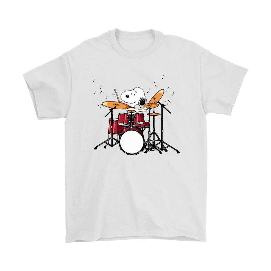 Drummer Snoopy Playing With The Drum Kits T-Shirt