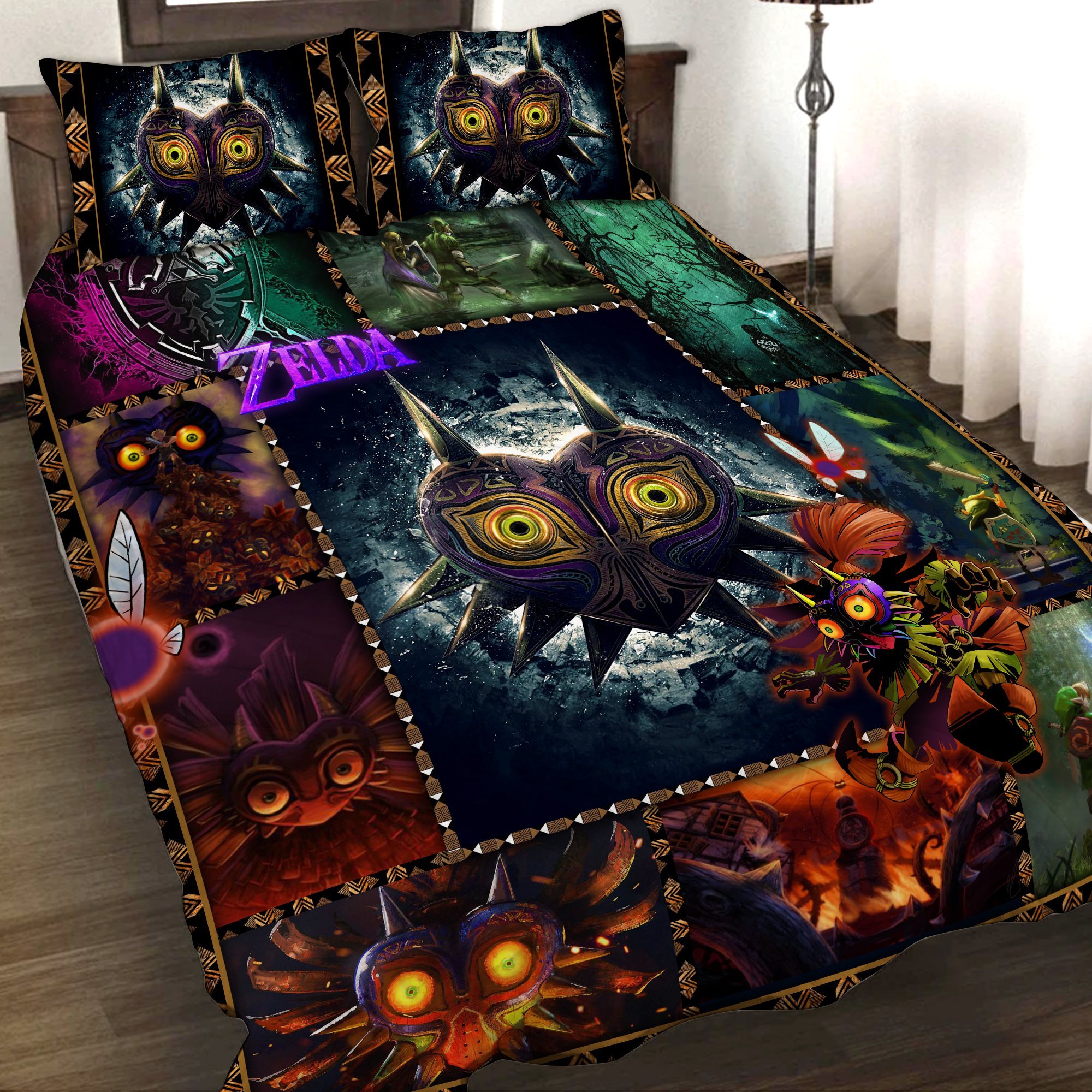 The Legend Of Zelda Majora’s Mask 3D Quilt Bed Set