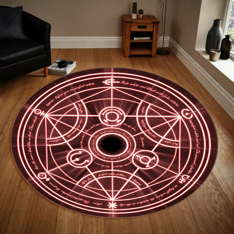 Full Metal Transmutation, Circle Cool, Japanese Anime Manga, Floor Rug, Anime Rug, Doormat, Anime, Chair Mat, Fma Transmutation, Anime Rugs