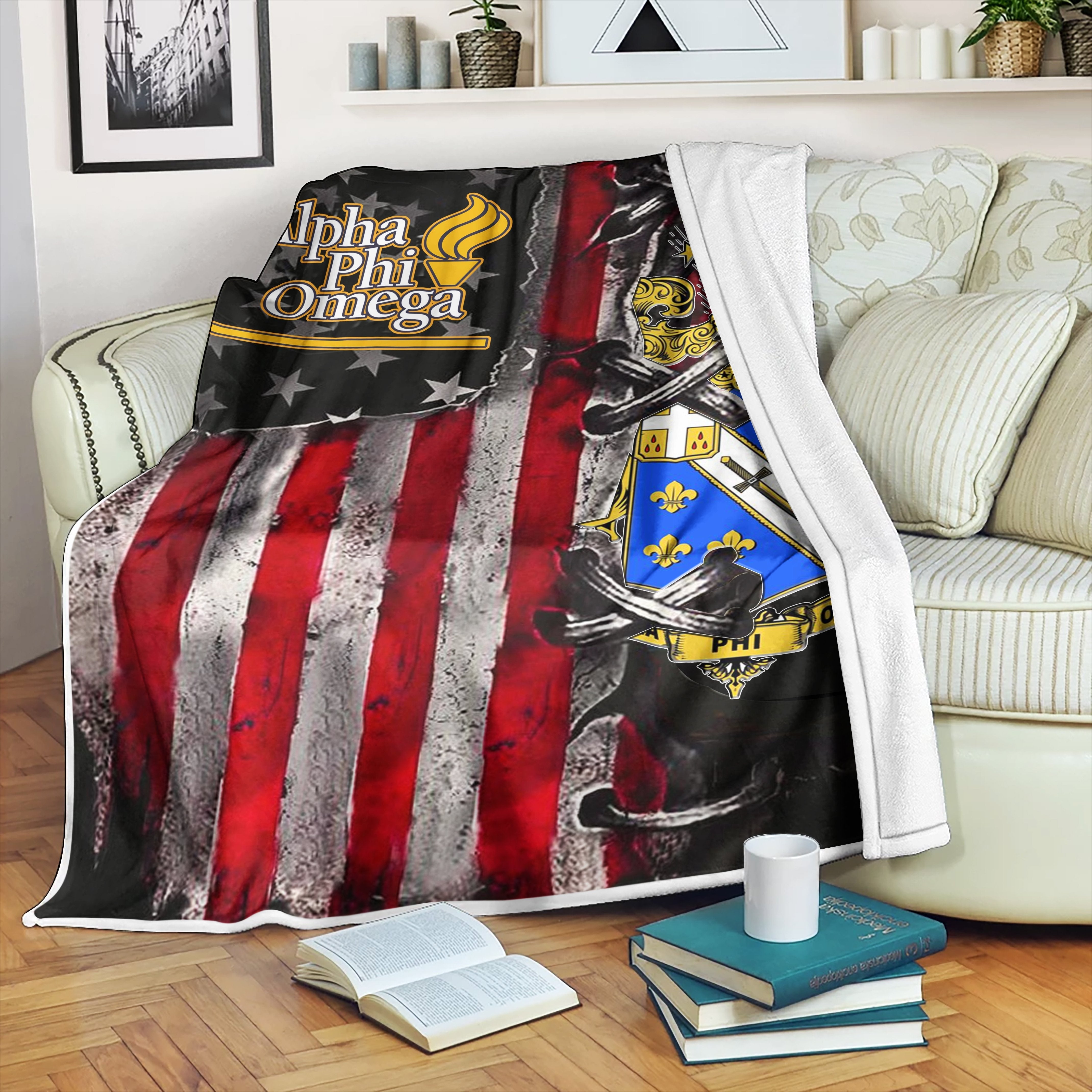 Wonderprint Premium Blanket Alpha Phi Omega Amazing Blanket Lt10