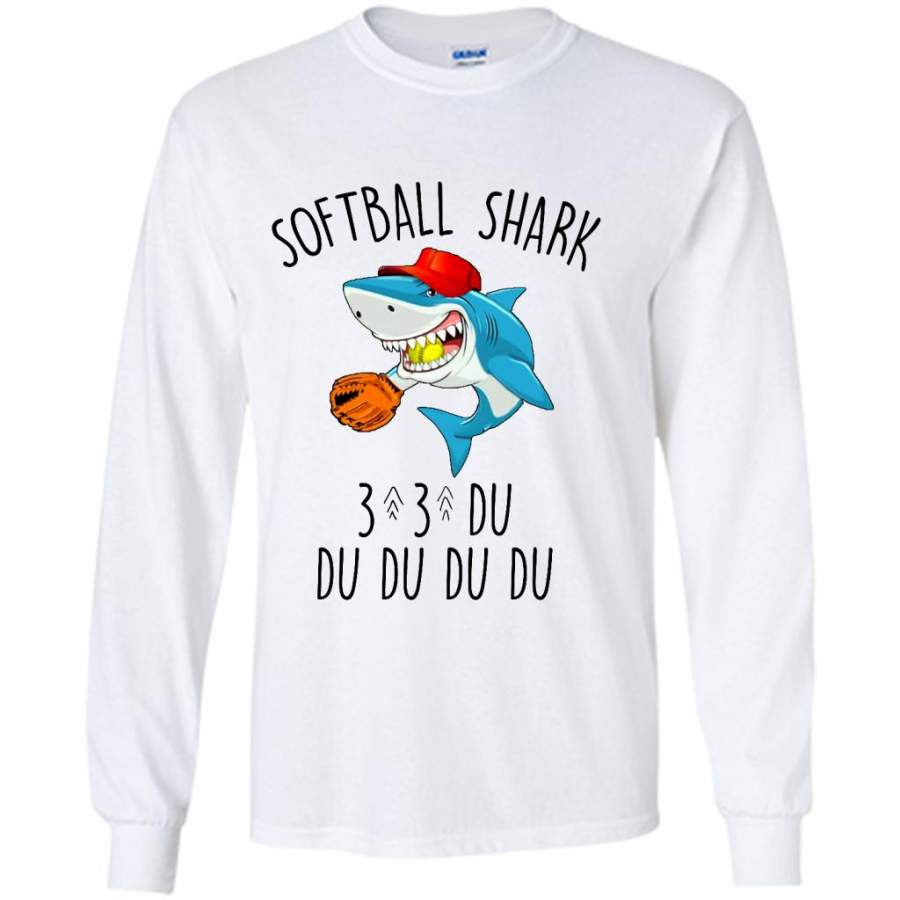 Softball Shark Du Du Du W – Gildan Long Sleeve Shirt