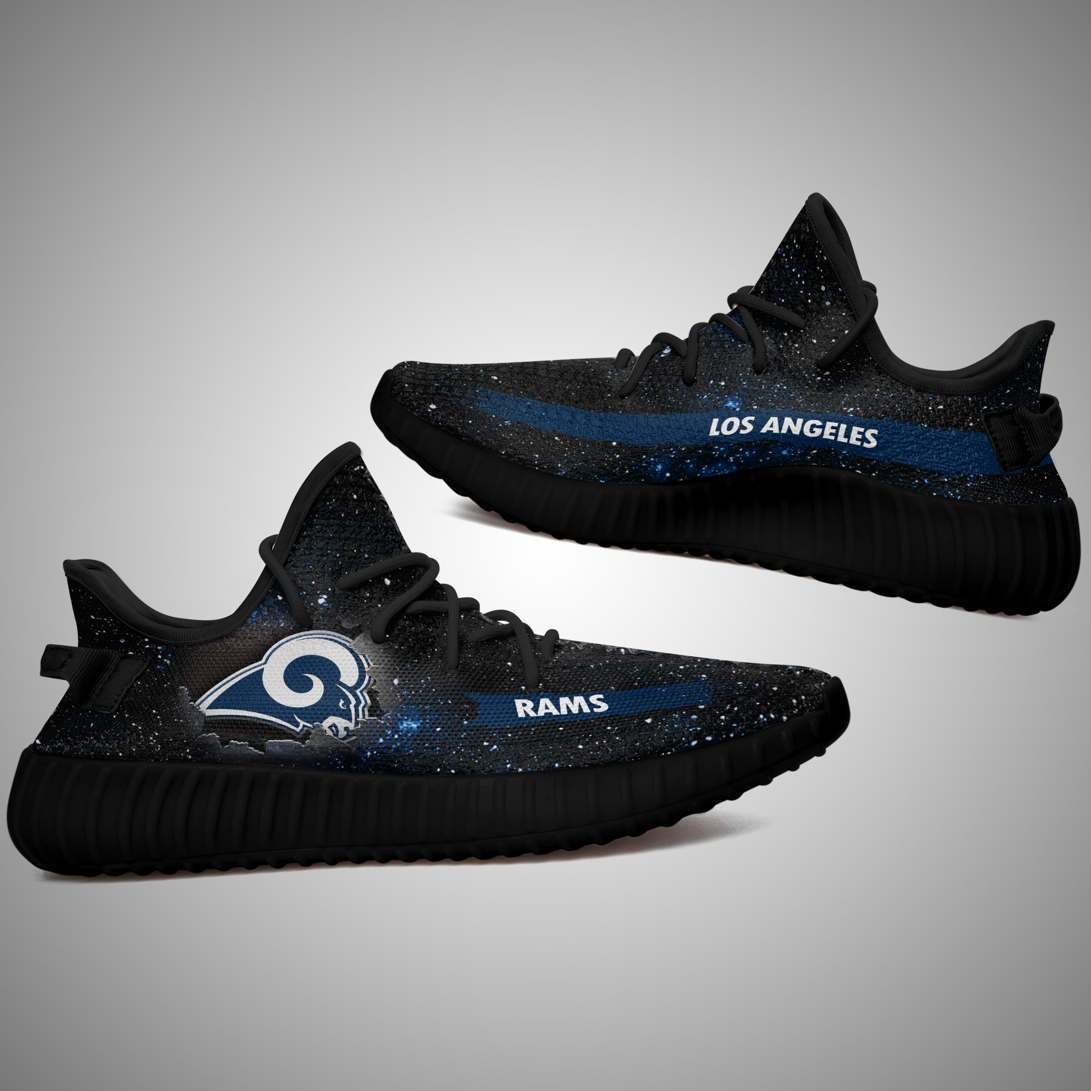 Art Scratch Mystery Los Angeles Rams Yeezy Shoes