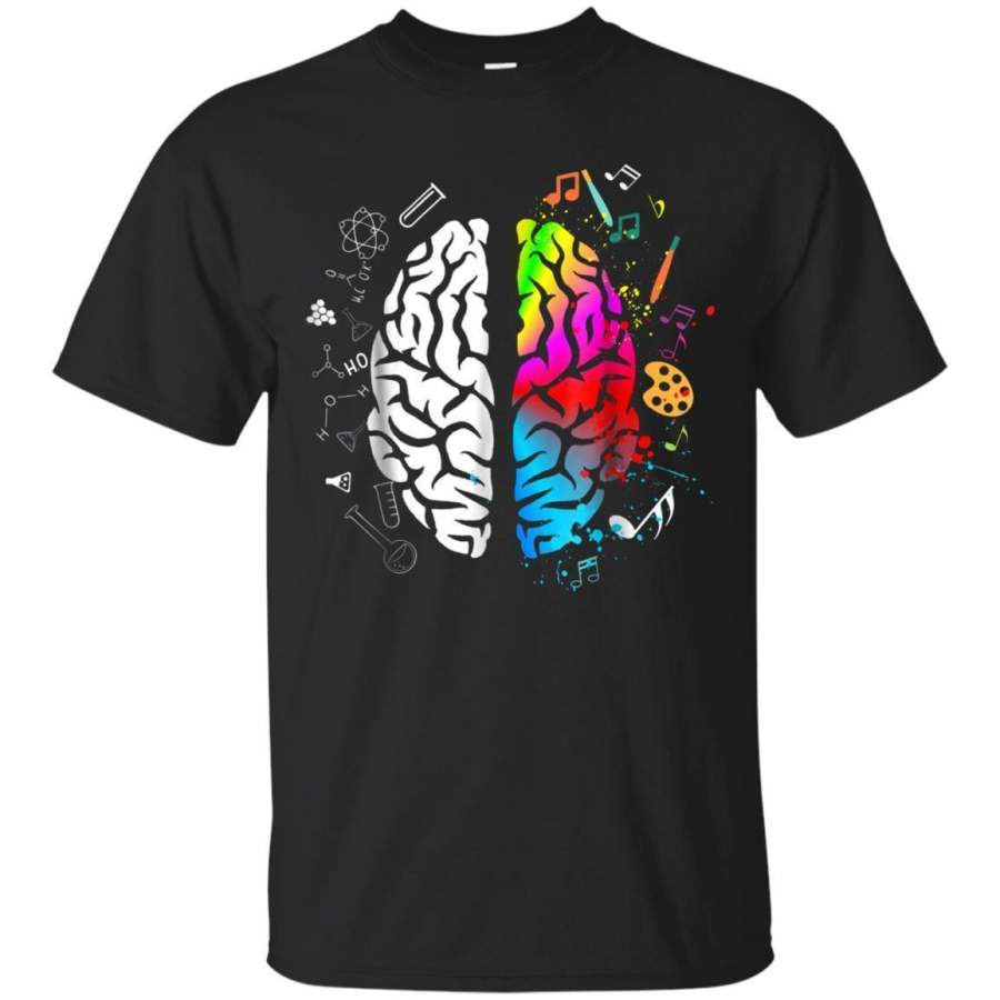 AGR Colorful Art Lover Shirt Gifts Brain Science Teacher Tshirt Jaq T-shirt