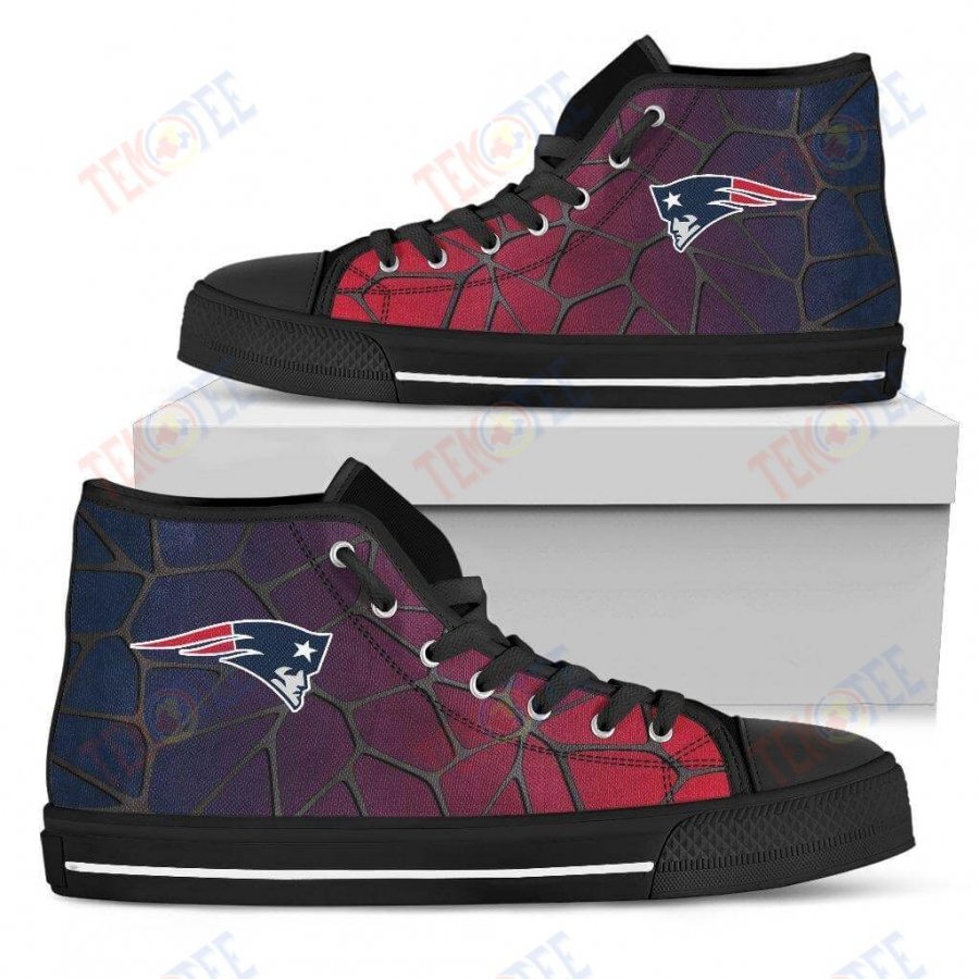 Mens Womens New England Patriots Gradient High Top Shoes Colors Air Cushion Shoes TMT642