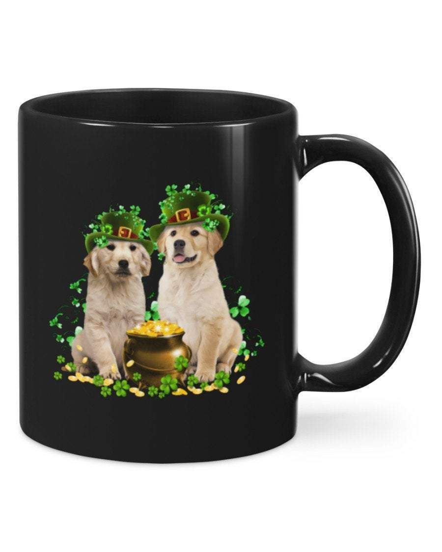 Puppy With Pot Of Gold Clover St Patrick’s Day Printed Mug