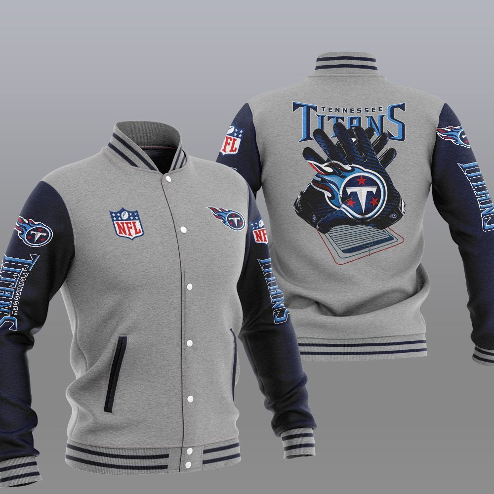 Tennessee Titans Grey Baseball Jacket