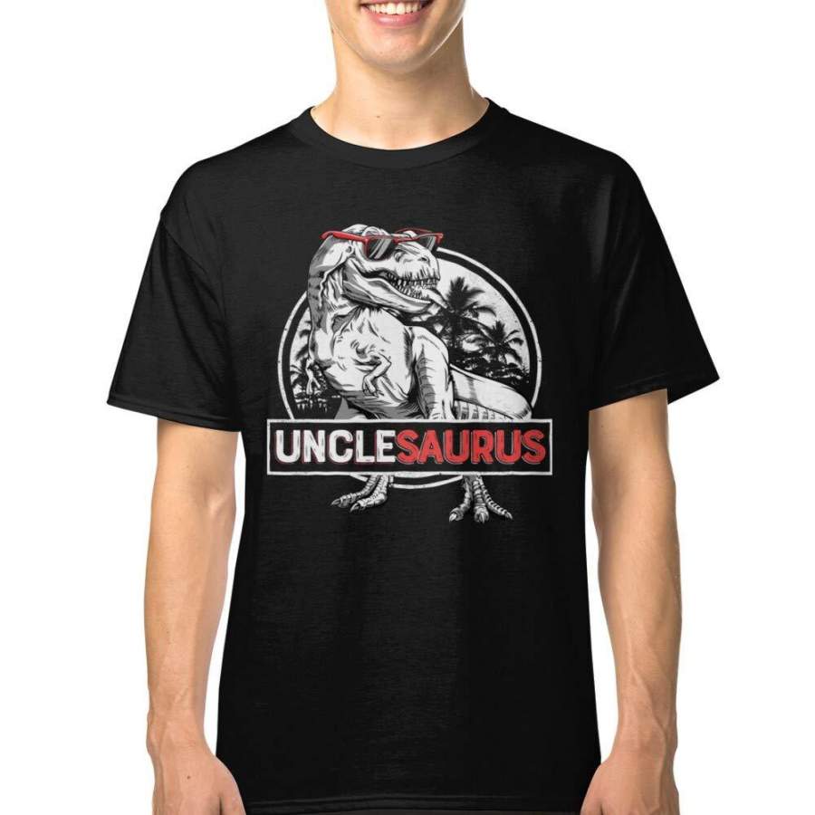 Unclesaurus T T Rex Uncle Saurus Dinosaur Men Daddy 2 Shirt