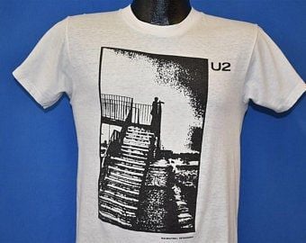 80s U2 War World Tour 1982 T-shirt 7525