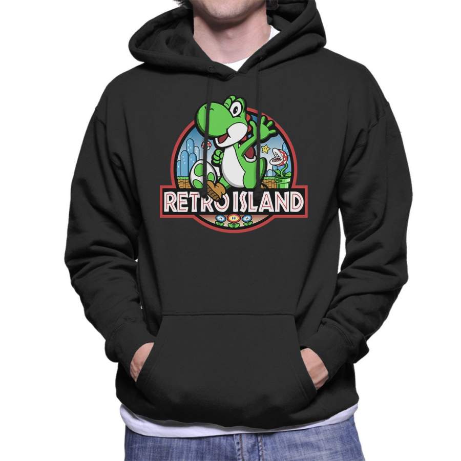 Super Mario Jurassic Retro Park Men’s Hooded Sweatshirt