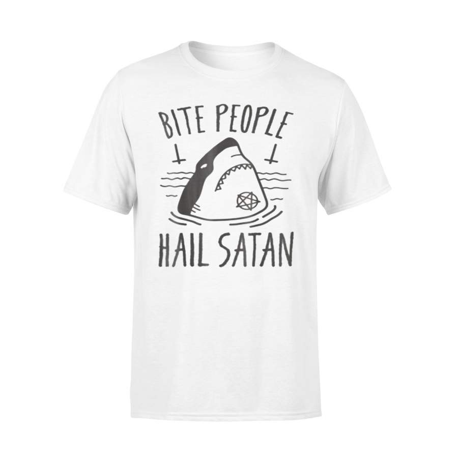 Bite People Hail Satan – Shark T-Shirt