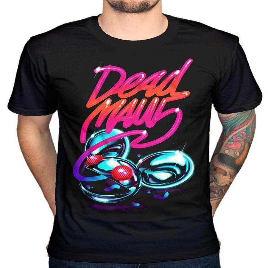 Men’s Deadmau5 Neon Logo T-Shirt Kat Von D House Music Dance Trance